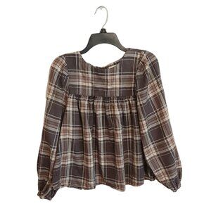 a.n.a Women's Patterned Long Sleeve Blouse